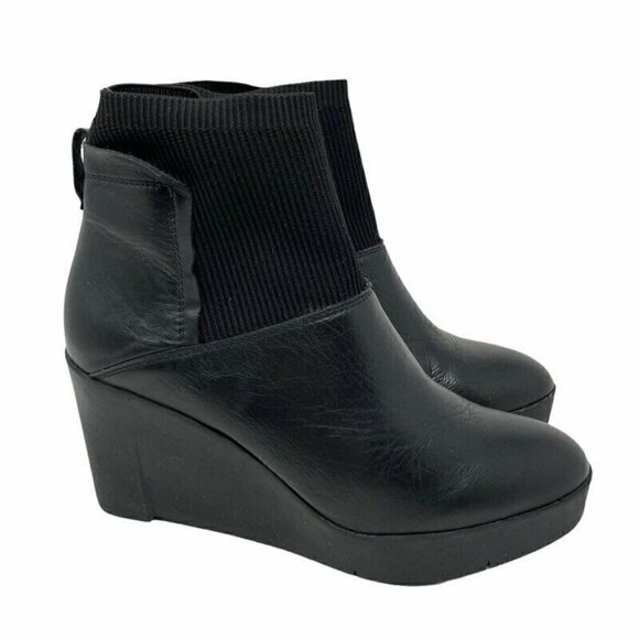 Sudini Shoes - Sudini Womens Danica Ankle Booties Black Leather 8
